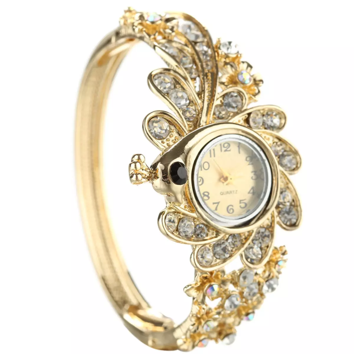 Golden Clock na may Gold Bracelet (77 mga larawan): Mga Pattern ng Gold ng Kababaihan 3559_33