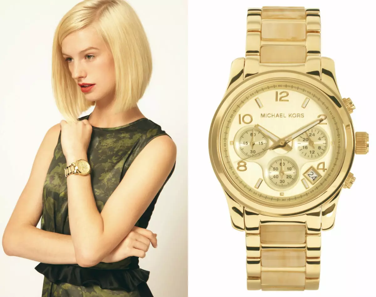 Gouden klok met een gouden armband (77 foto's): Gouden patronen voor dames 3559_35