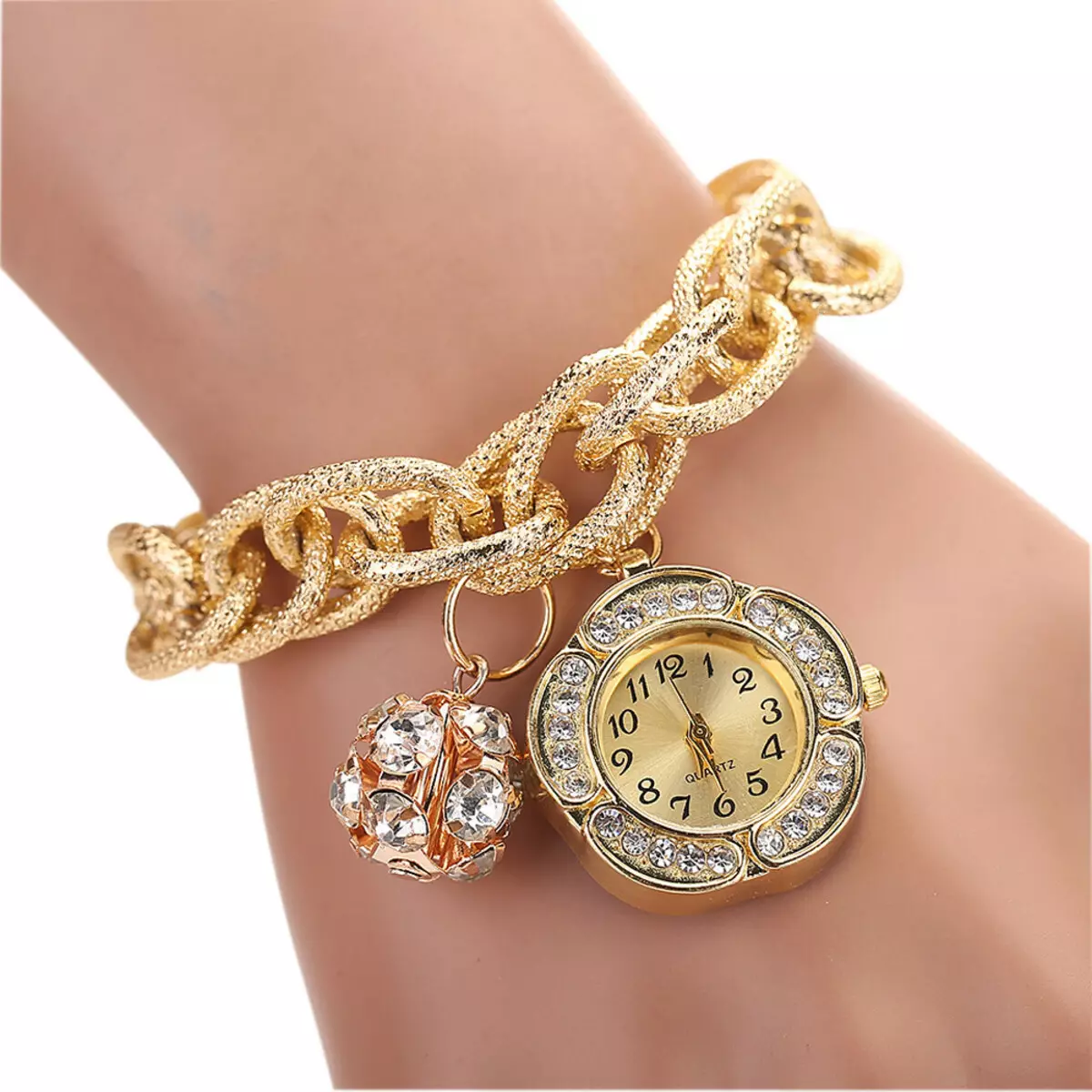 Golden Clock með gull armband (77 myndir): Gullmynstur kvenna 3559_40