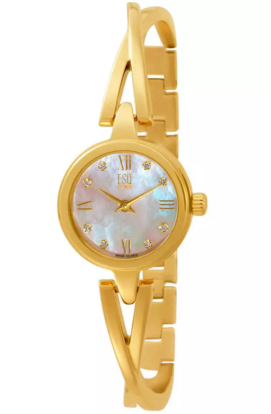 Gouden klok met een gouden armband (77 foto's): Gouden patronen voor dames 3559_45