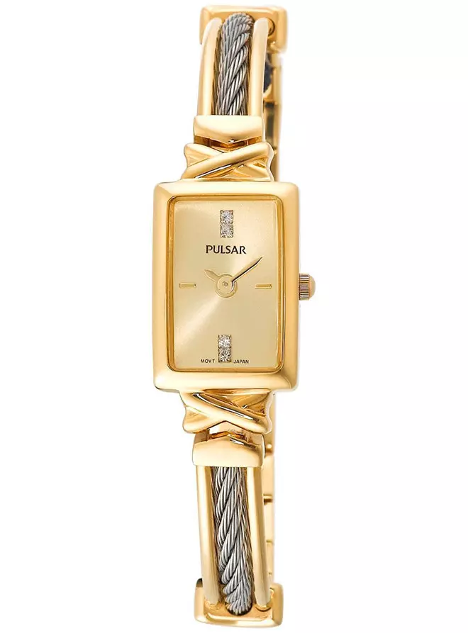 นาฬิกาสีทองพร้อมสร้อยข้อมือทองคำ (77 รูป): รูปแบบทองคำของผู้หญิง 3559_46