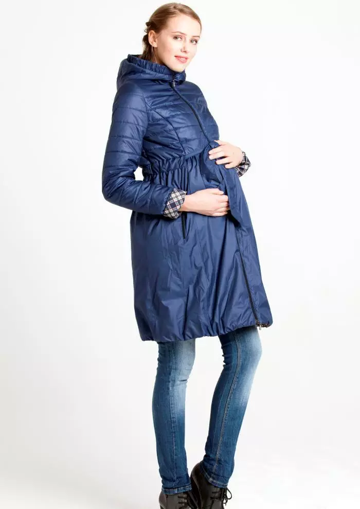 Manto para mulheres grávidas (40 fotos): casaco e casaco e capa de jaqueta por Adel, hm, modificador e doce mamãe 359_23