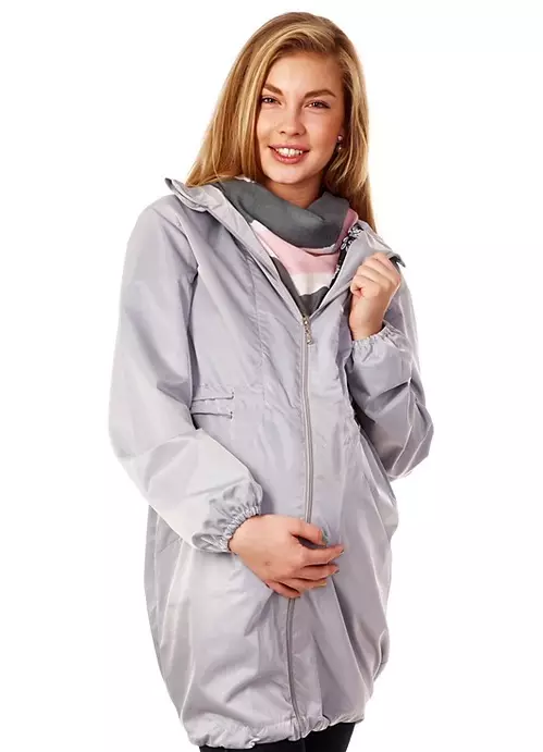 Cloak per a dones embarassades (40 fotos): capa i capa de jaqueta i jaqueta per ADEL, HM, Modress i Mama Sweet 359_5