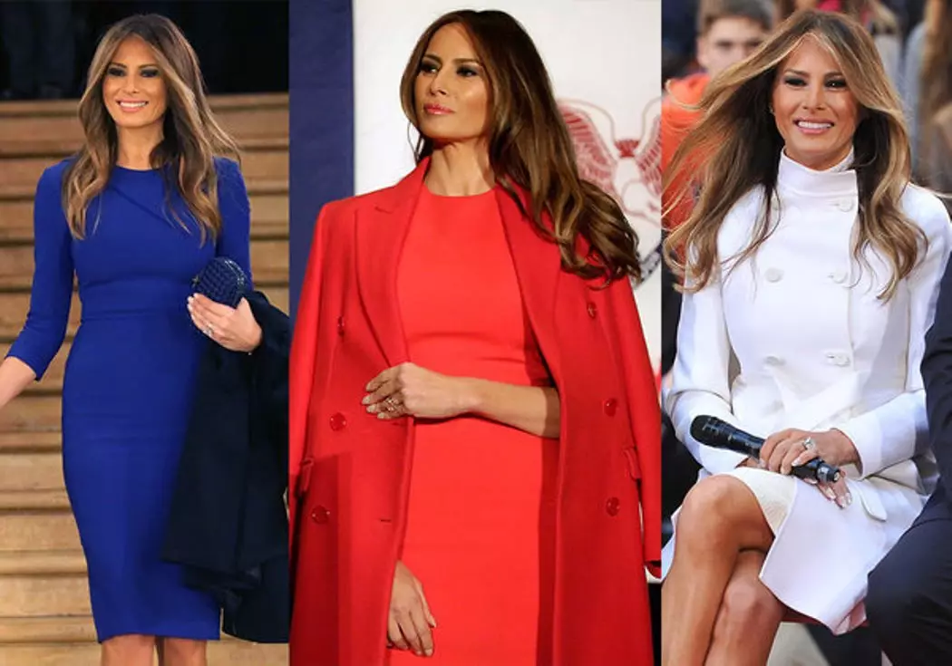 Melania Style Trump (50 fotografij): Usa prva dama oblačila, najboljše slike in obleke 3613_2