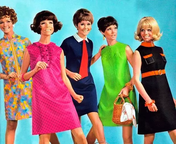 70年代的风格（59张照片）：女性和男性的衣服。适用于70多岁的年轻女孩的连衣裙，化妆，眼镜和其他配件。准备好图像 3634_13