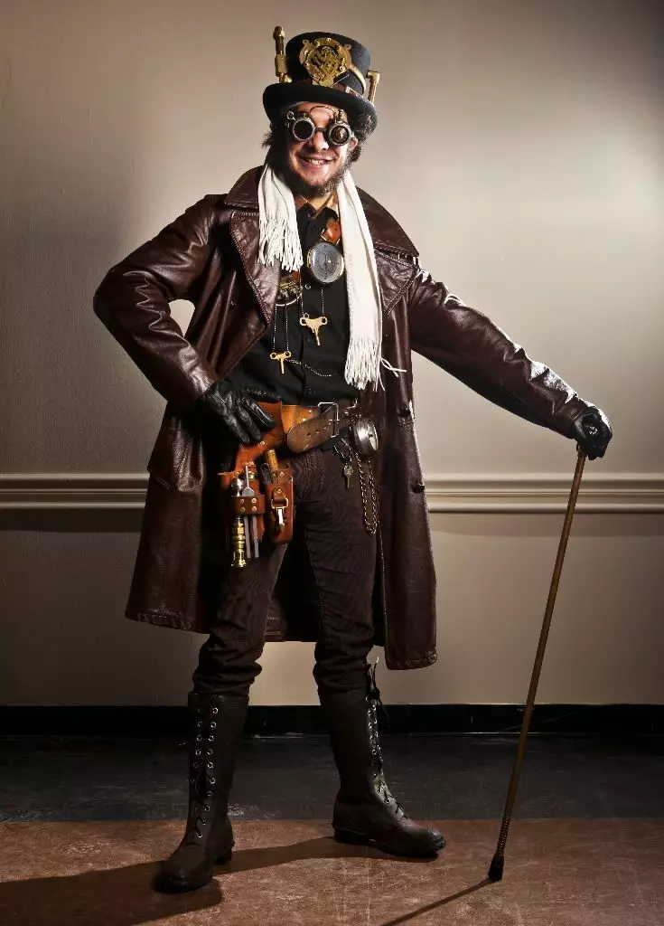 Steampunk Style Clothing (80 Ritratti): Ilbiesi tal-irġiel, ilbiesi tan-nisa, ċinturini u aċċessorji oħra għall-ħajja ta 'kuljum 3639_11