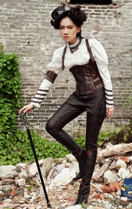 Steampunk Style Clothing (80 Ritratti): Ilbiesi tal-irġiel, ilbiesi tan-nisa, ċinturini u aċċessorji oħra għall-ħajja ta 'kuljum 3639_22