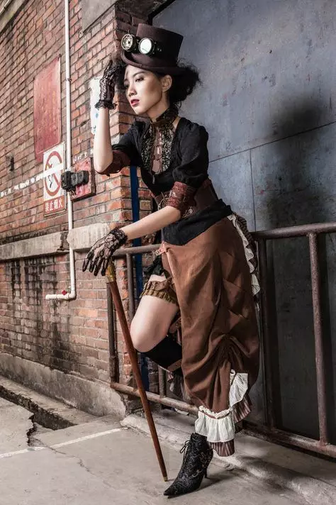 Steampunk Style Clothing (80 Bilder): Menns dragter, Dameklær, Belter og annet tilbehør til hverdagen 3639_41