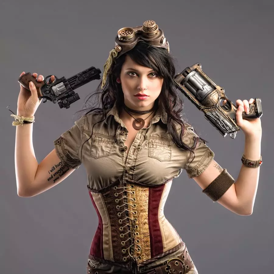 vêtements de style Steampunk (80 photos): costumes pour hommes, robes de femmes, ceintures et autres accessoires pour la vie de tous les jours 3639_57