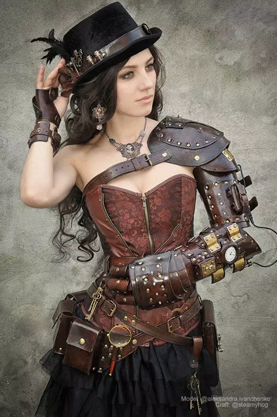 Steampunk-Stil-Kleidung (80 Fotos): Herrenanzüge, Frauenkleider, Gürtel und anderes Zubehör für den Alltag 3639_70