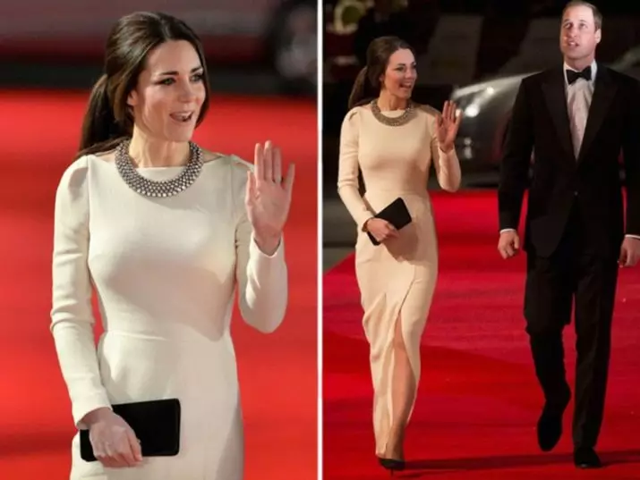 สไตล์ Kate Middleton (60 รูป): เสื้อผ้าในชีวิตประจำวันชุดไอคอนงานแต่งงานและชุดราตรี 3652_21