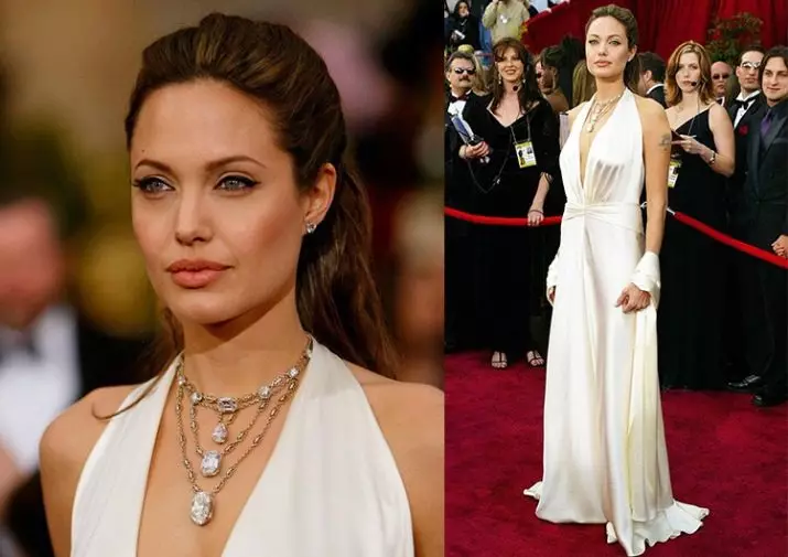 สไตล์ Angelina Jolie: ในชีวิตประจำวันและสไตล์ถนนในเสื้อผ้าชุดเทศกาลของ Kinodys และการแต่งหน้าของเธอ 3654_50