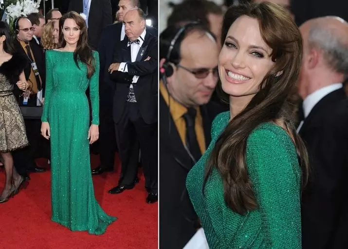 สไตล์ Angelina Jolie: ในชีวิตประจำวันและสไตล์ถนนในเสื้อผ้าชุดเทศกาลของ Kinodys และการแต่งหน้าของเธอ 3654_51