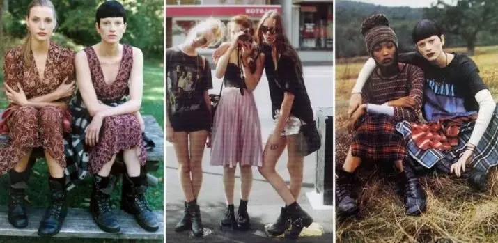 Grunge Gerl: Bagaimana menjadi gadis grunge? Fitur gaya, daftar elemen pakaian dan contoh bawang 3657_43