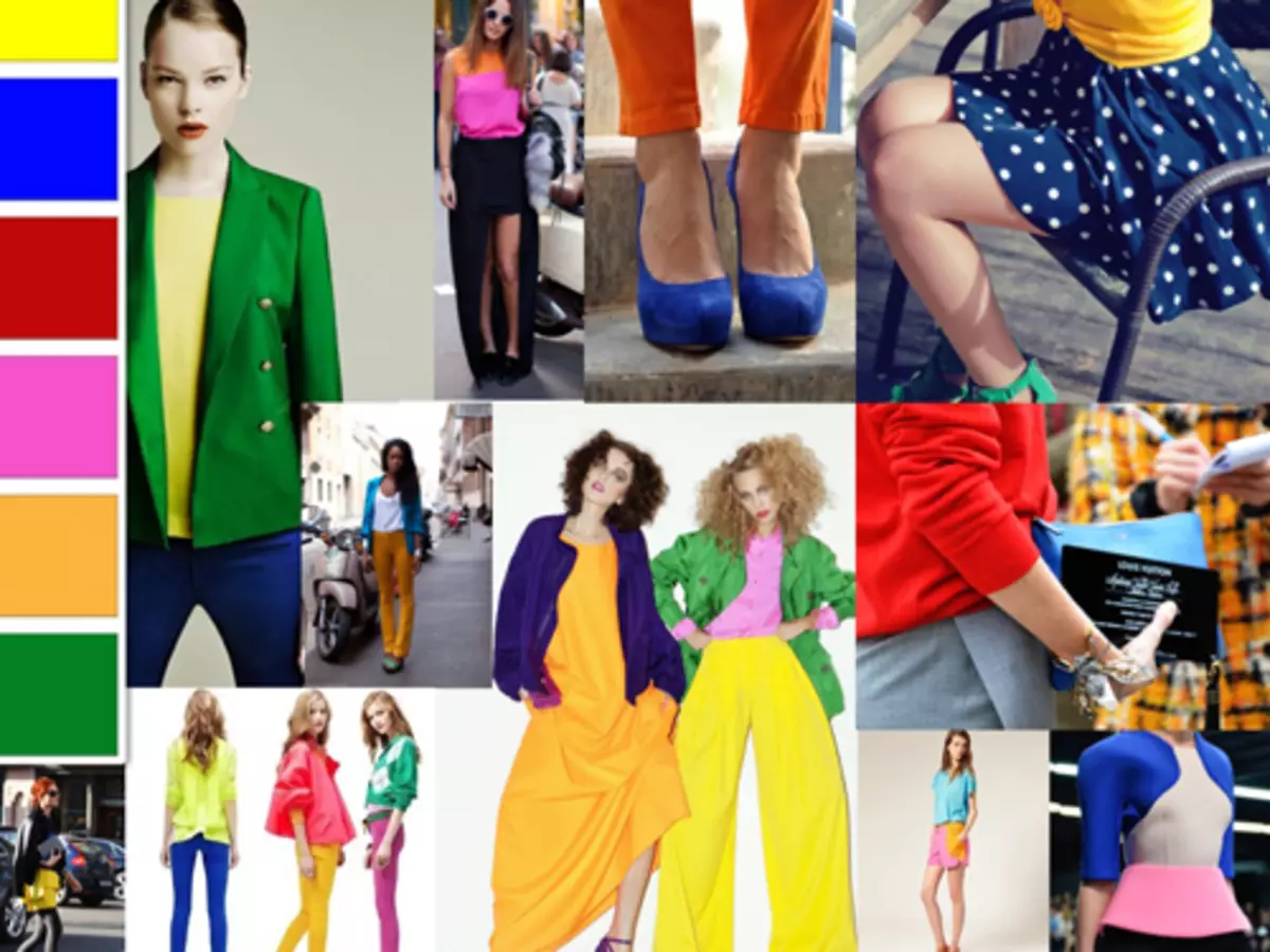 Farbblock in der Kleidung (55 Fotos): Empfangen Color Blocking und alles über den Stil der Farbblock am Beispiel Pullover, Taschen, Mäntel und andere Dinge 3661_17