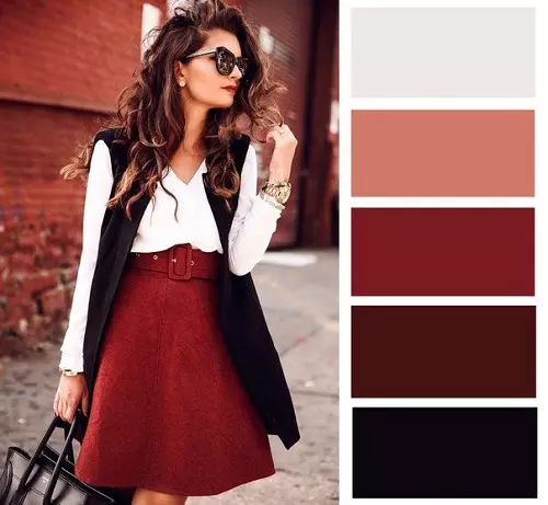 Blloku i ngjyrave në veshje (55 foto): marrja e bllokimit të ngjyrave dhe të gjitha në lidhje me stilin e bllokut të ngjyrave në shembullin e sweaters, çanta, mantele dhe gjëra të tjera 3661_29