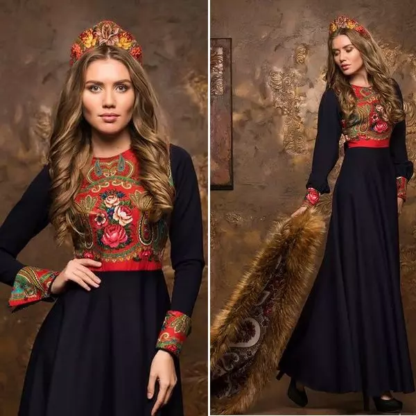 러시아 스타일의 옷 (99 사진) : 슬라브 및 러시아 - 민속 스타일, 이반카, 겉옷 3714_71