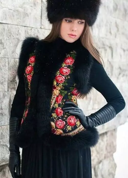 러시아 스타일의 옷 (99 사진) : 슬라브 및 러시아 - 민속 스타일, 이반카, 겉옷 3714_74