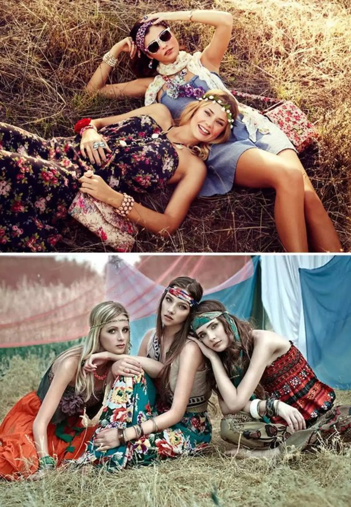 Hippie styl v oděvu (87 fotek): Úvody oblečení a dekorace, jak vytvořit svůj styl dívkám 3717_17