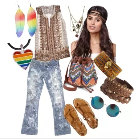 Hippie stilius drabužiuose (87 nuotraukos): drabužių ir dekoracijų savybės, kaip sukurti savo stilių mergaitėms 3717_76