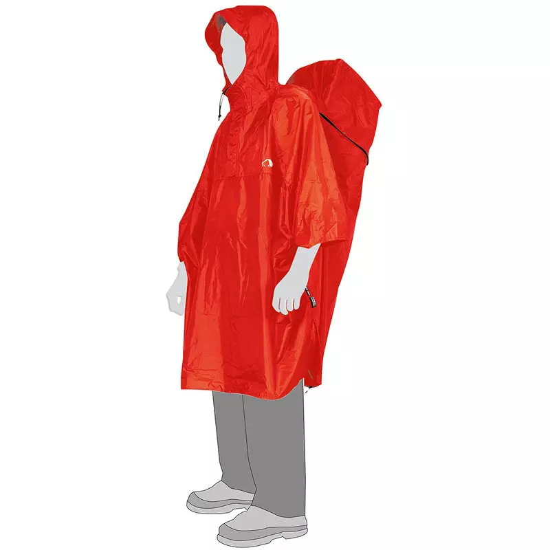 Poncho Poncho (28 mga larawan): Membrane Tourist Raincoat of Popular Brand Tatonka, Membrane WPL 372_19
