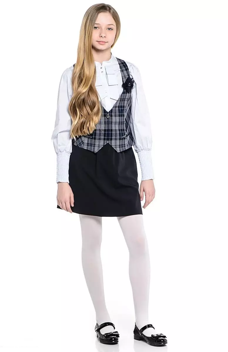 Slim (55 foto's): schooluniform en kleding, jurk en vest voor meisjes, jas en blouses, beoordelingen 3760_43