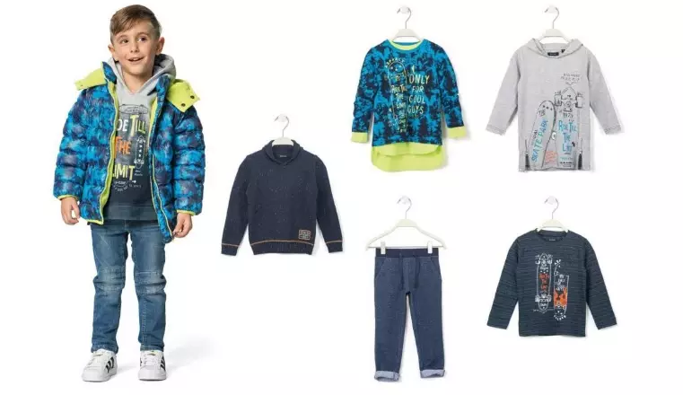 Sinine seitse (36 fotot): lasteriided, seelik ja Bemuda, kooli vormiriietus ja teksad, kleit ja jope moodsalt brändi, ülevaateid 3782_13