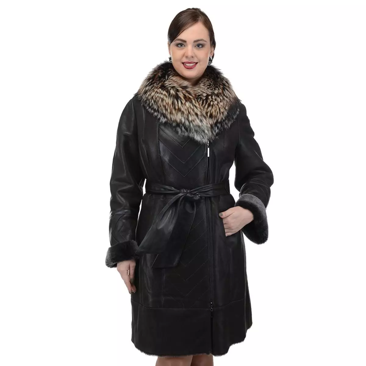 Calyaev's Coat (50 fotos): models de dona de Fur Factory Kalyaev, crítiques 382_33