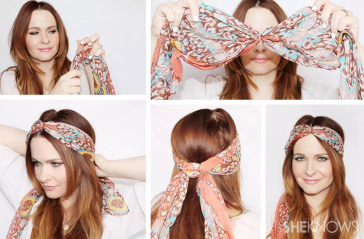 Как красиво завязать платок на голове весной