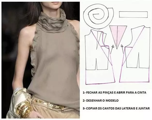 Modeli i bluzave të thjeshta të prera: rrobaqepësi, si të qep 3925_25