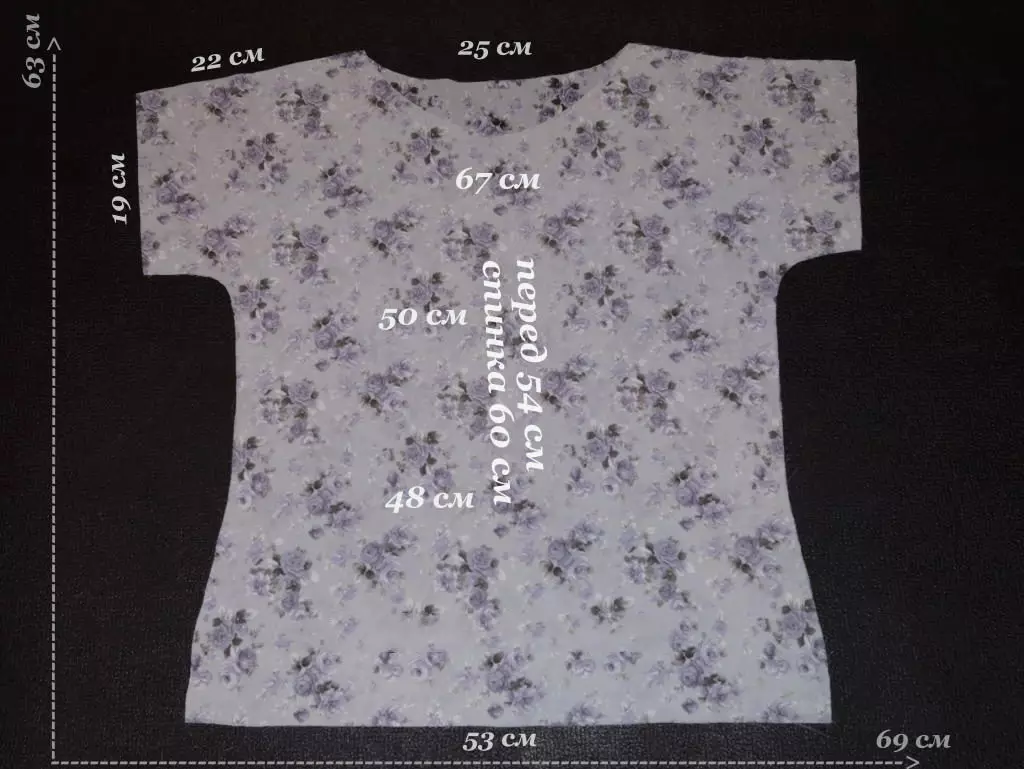 Basit kesme bluzların deseni: terzilik, nasıl dikilir 3925_62