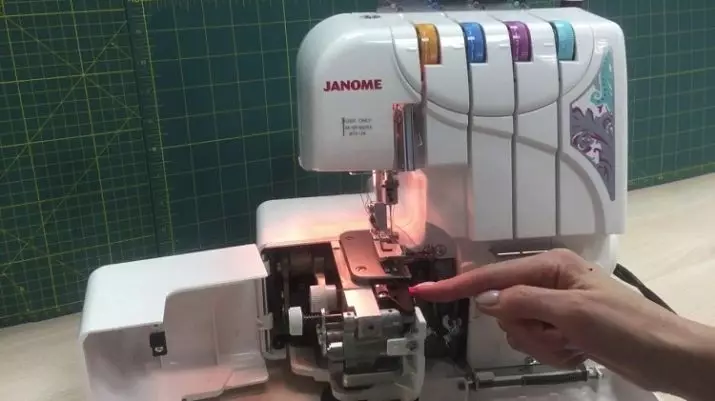 Overlock mẹrin ti pari: bi o ṣe le ṣe awọn abayọ? Bawo ni iyara lati tan kaakiri mẹrin? Bawo ni lati tunto laini naa? 3948_8