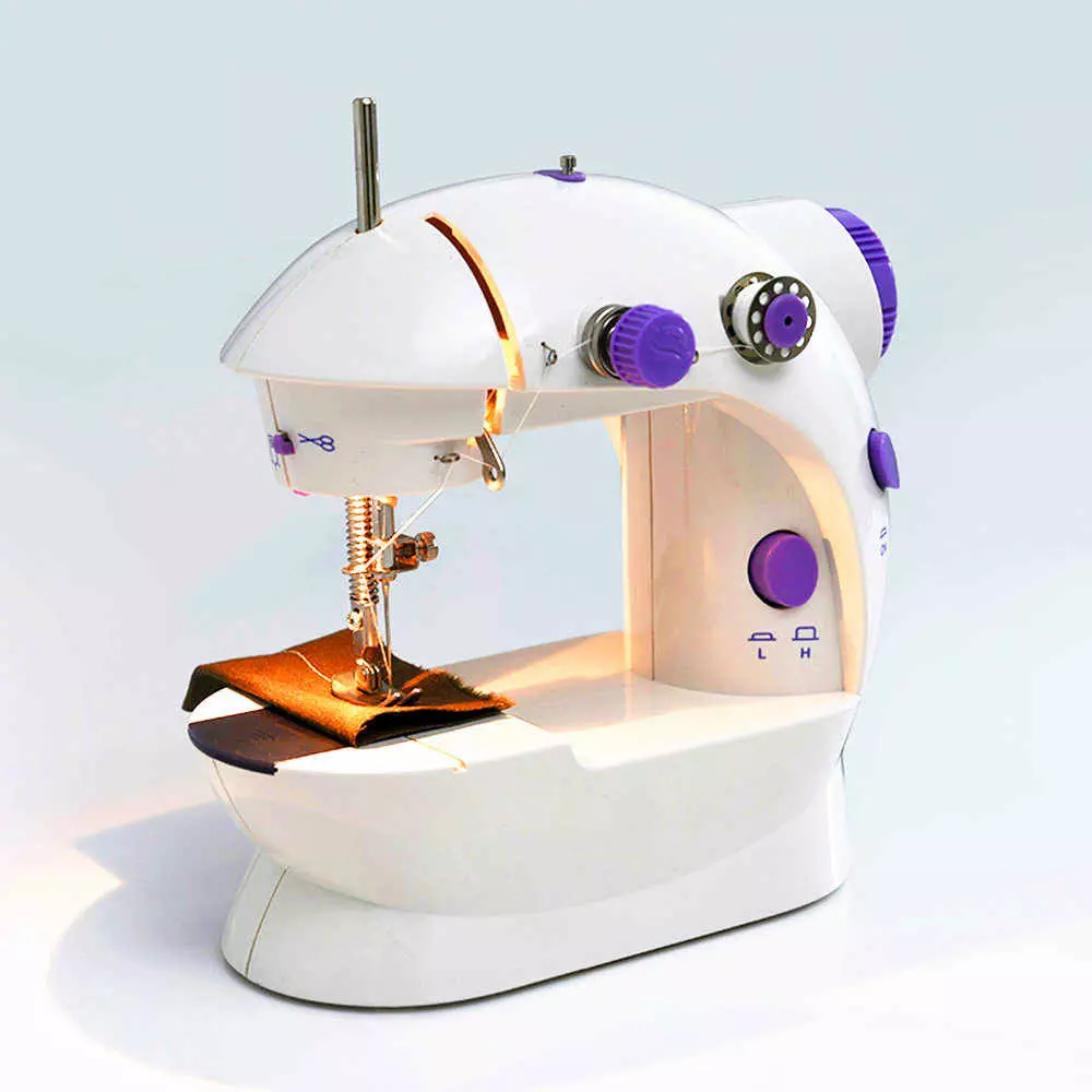 Mini máquina de costura: Escolhendo uma pequena máquina de mão portátil. Como usar e preencher o segmento? Instrução e revisões 4062_8