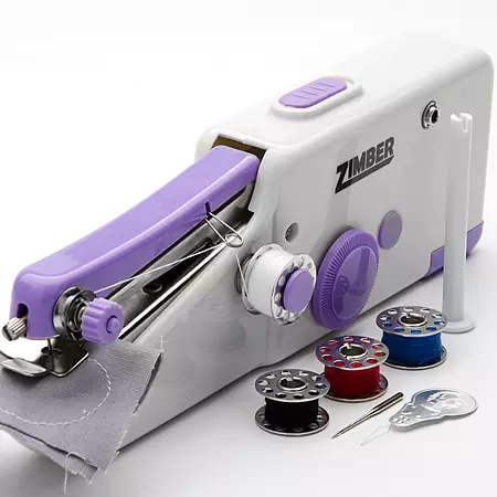 Syning af mini maskine: Valg af en lille bærbar håndmaskine. Hvordan man bruger og fylder tråden? Instruktion og anmeldelser 4062_9