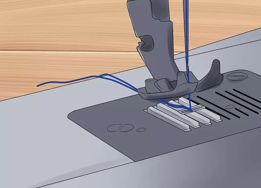 Hoe draad in Singer Naaimachine te herstellen? Tankende draden in een dobbelt van een oude typemachine. Schema voor Amerikaanse modellen 4068_17