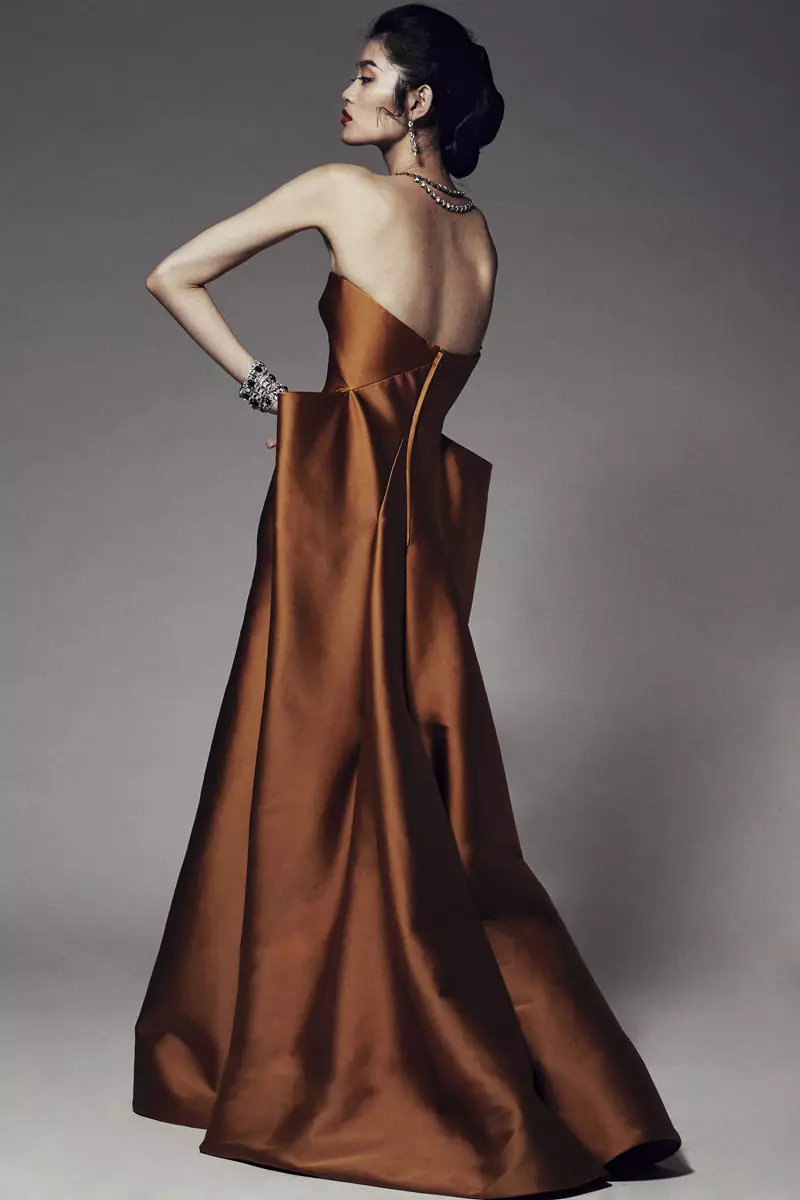 Наранџасто-браон хаљина