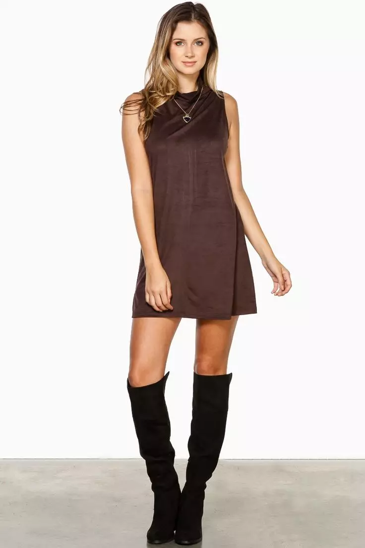 Suede Brown Dress.