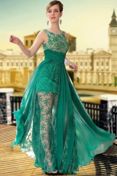 Зелена вечер рокля