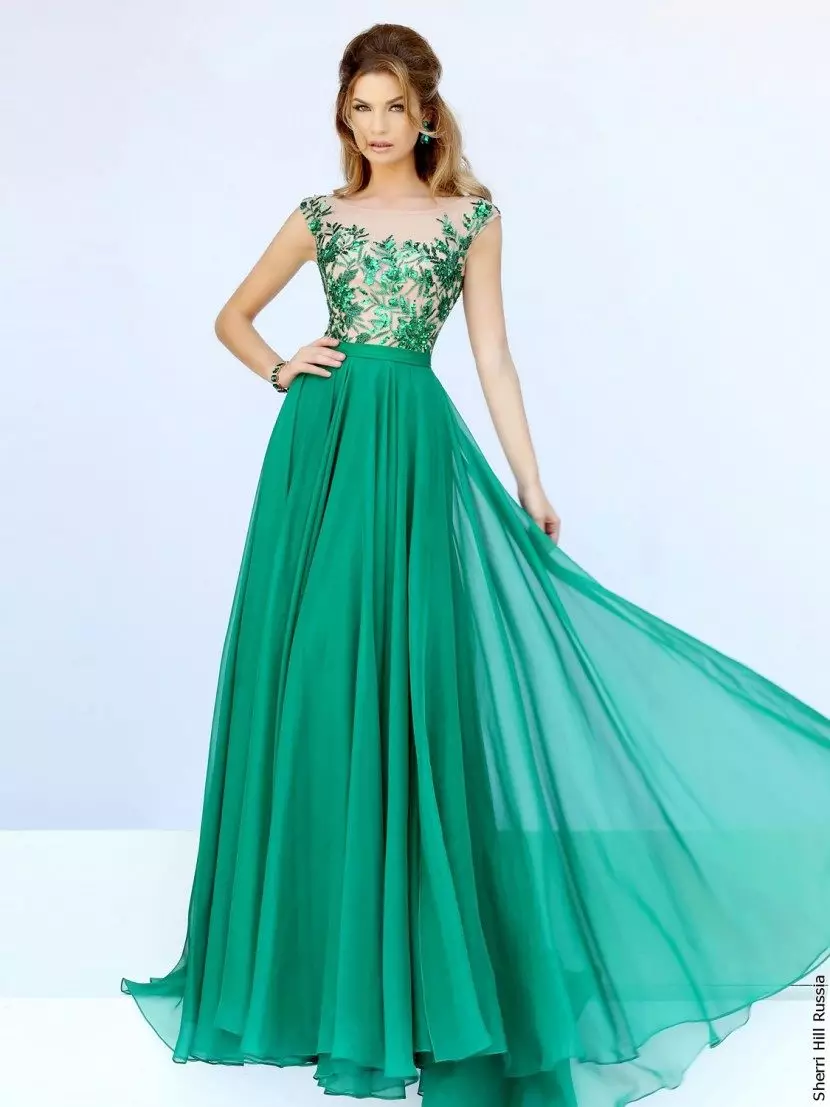 Green evening dress beautiful
