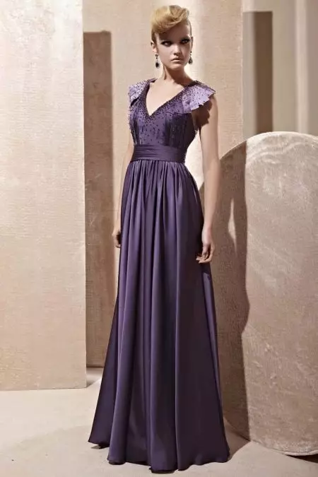 紫茄子顏色連衣裙