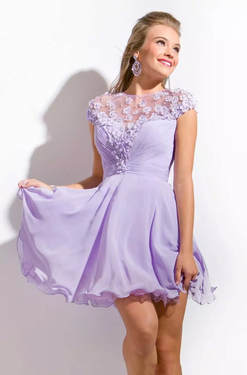 Светло пурпурна фустан