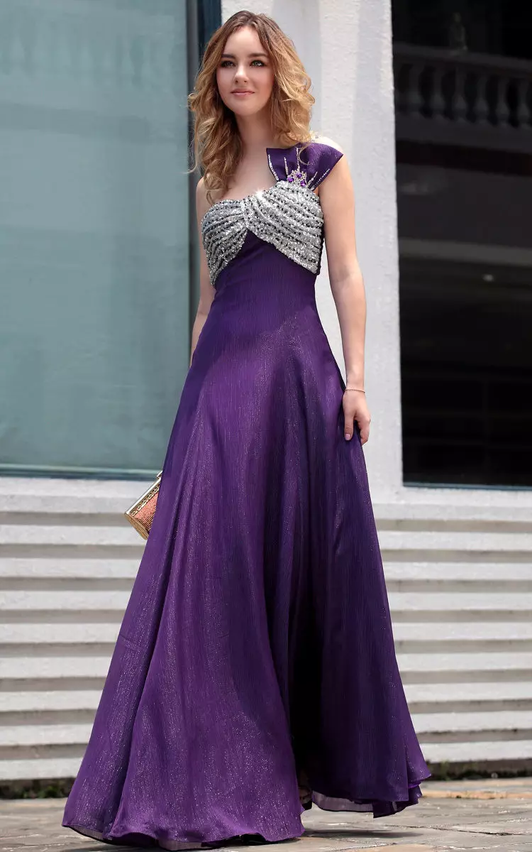 Garš violeta kleita