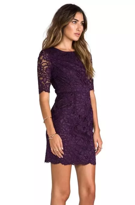 Nėriniai violetinė suknelė