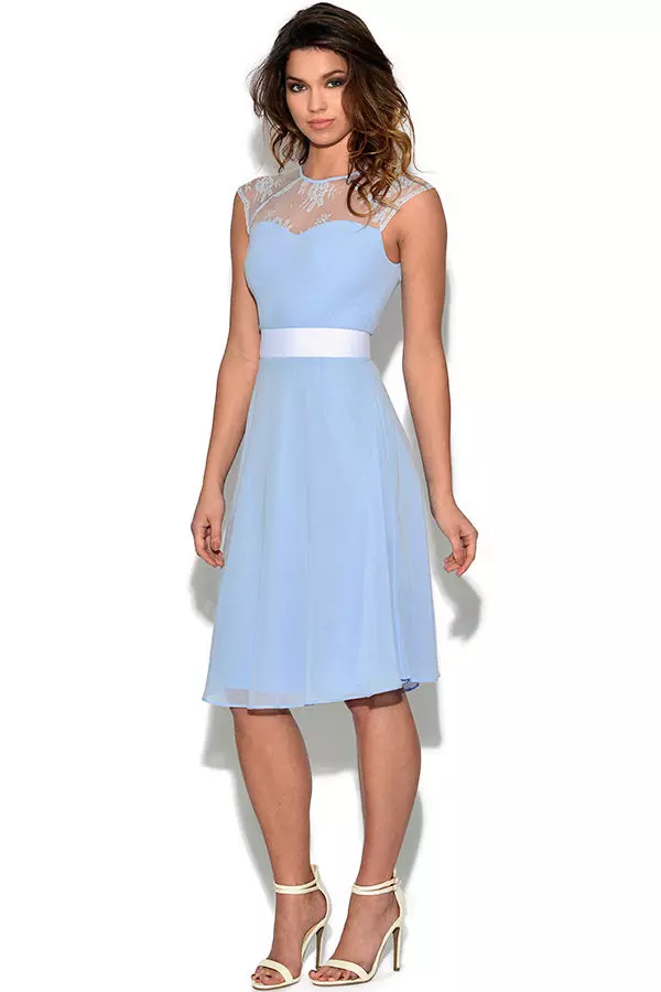 Kleid blau mittlere Länge