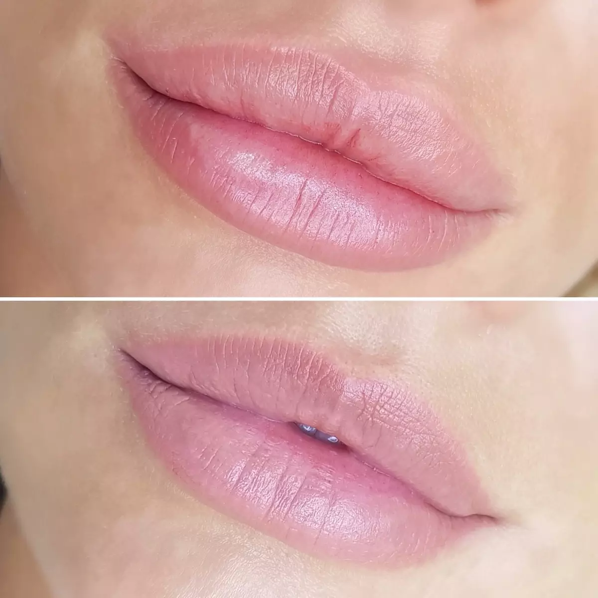 Akvarell Lips Tattoo: Beskrivelse av permanent sminke i akvarelleteknikk, naturlig sminke. Helbredelse etter permanent. Hvor mye holder tatoveringen? 4140_7