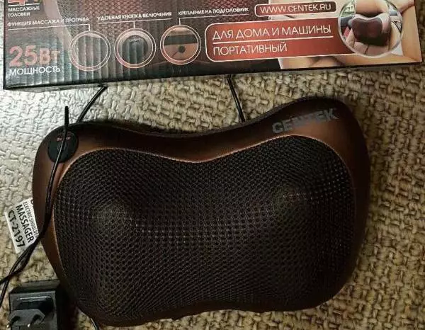 Centek Massagers: Översikt Massager för nacke CT-2198 och CT-2197. Hur man använder? Recensioner 4162_16