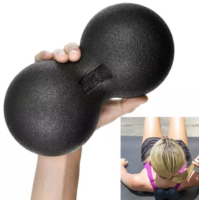 Massage bollar: igelkottar med spikar och dubbla bollar utan dem för barn och vuxna, massagerar 
