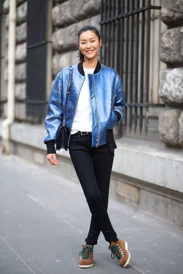 블루 재킷 (50 사진) : 여성 모델, 착용, 진한 파란색 자켓 426_20