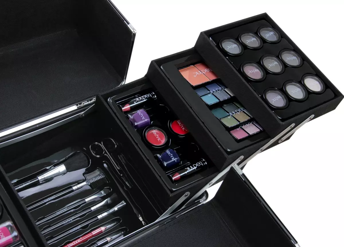 Set van make-up cosmetica in een koffer: variëteiten van schoonheid-kopjes voor vrouwen, professionele cosmetische sets in een koffer voor meisjes 4351_5