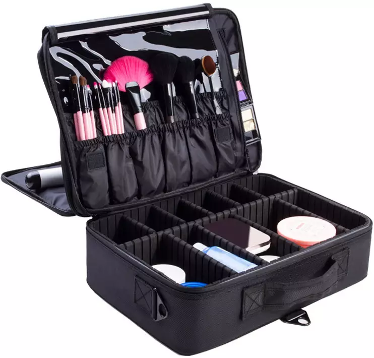 Kosmetika Pouzdra (60 fotografií): kufry na kolečkách, taškách a jiných kosmetických stylu krásy. Volba profesionálních kosmetických případů 4364_12
